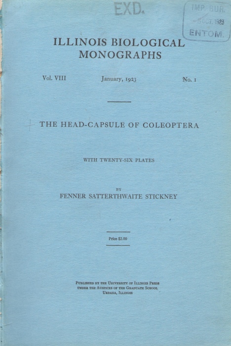 Stickney, Fenner Satterthwaite - The Head-Capsule of Coleoptera