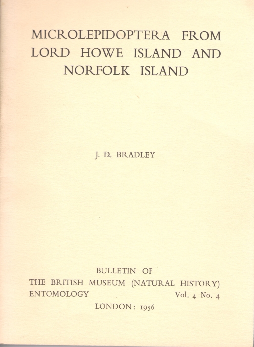 Bradley, J.D. - Records and descriptions of Microlepidoptera from Lord Howe Island and Norfolk Island collected by the British Museum (Natural History) Rennell Island expedition, 1953