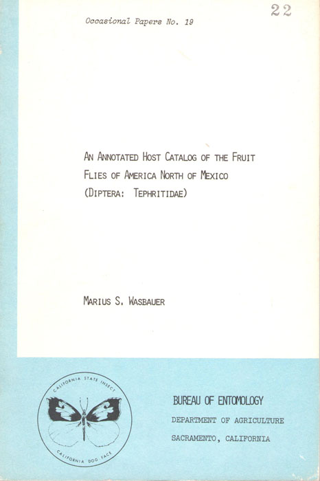 Wasbauer, M.S. - An Annotated Host Catalog of the Fruit Flies of America North of Mexico: (Diptera: Tephritidae)