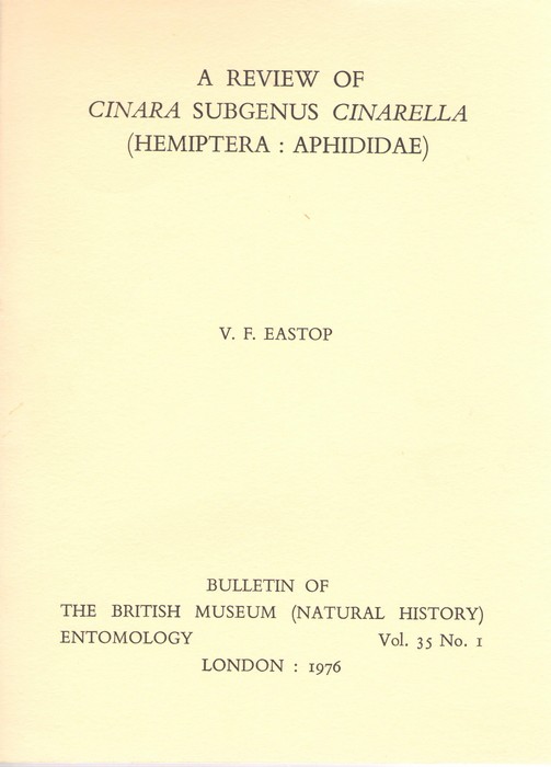 Eastop, V.F. - A review of Cinara subgenus Cinarella (Hemiptera: Aphididae)
