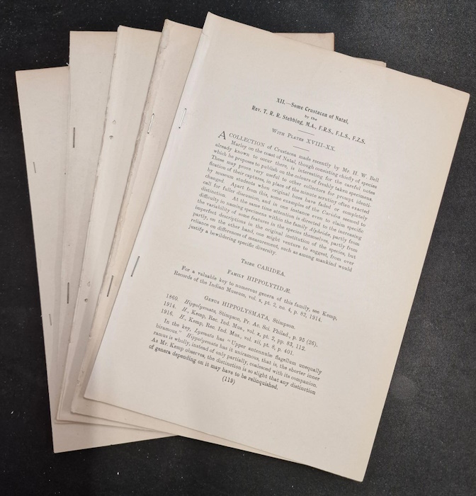 Stebbing, T.R.R. - 5 short papers on Crustacea of Natal and Durban Bay