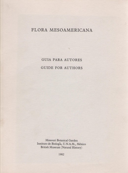  - Flora Mesoamericana; Guide for Authors