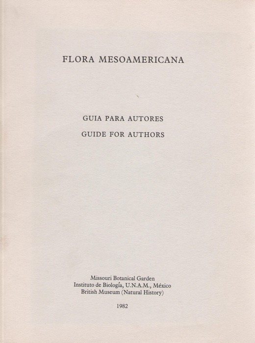  - Flora Mesoamericana; Guide for Authors