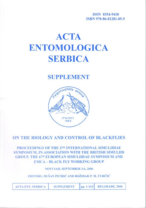 Petric, D.; Curcic, B.P.M. (Eds) - On the Biology and Control of Blackflies