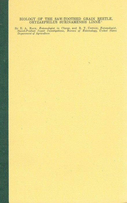 Back, E.A. - Biology of the Saw-Toothed Grain Beetle, Oryzaephilus surinamensis Linne