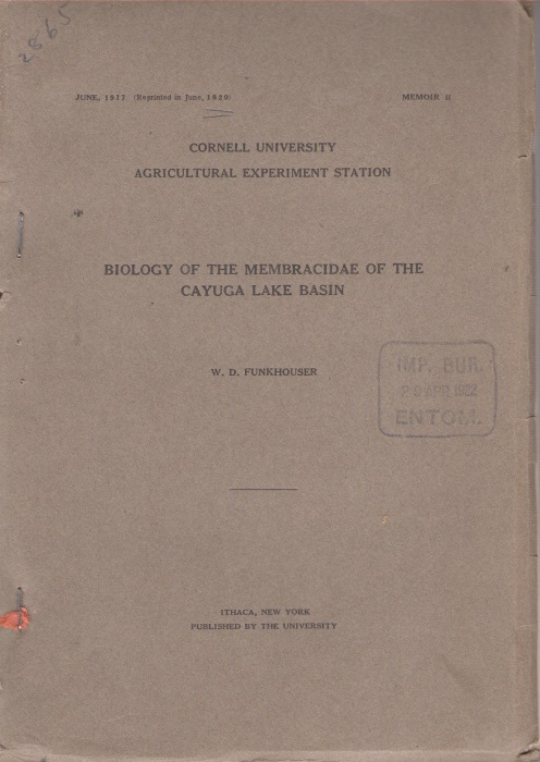 Funkhouser, W.D. - Biology of the Membracidae of the Cayuga Lake Basin