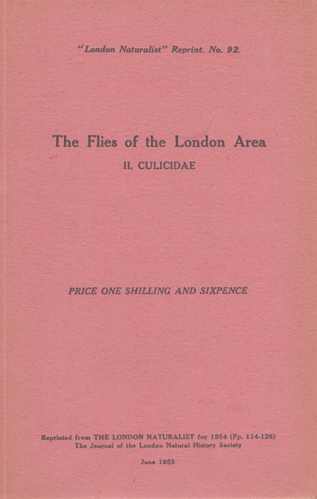 Nye, E.R. - The Flies of the London Area II Culicidae (Culicinae)