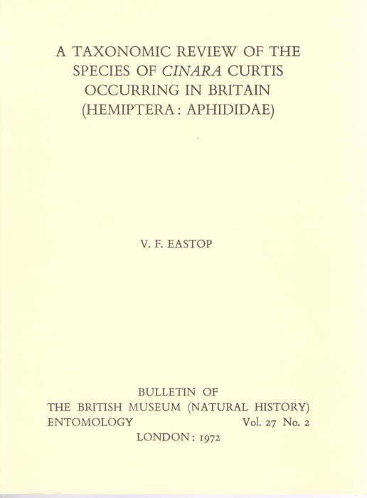 Eastop, V.F. - A Taxonomic Review of Species of Cinara Curtis Occuring in Britain (Hemiptera: Aphididae)