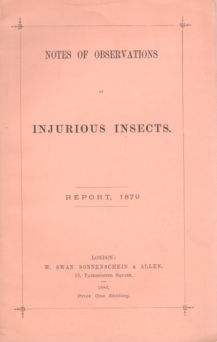 Ormerod, Eleanor Anne - Notes of Observations of Injurious Insects Report 1879
