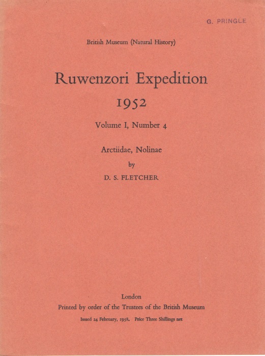 Fletcher, D.S. - Ruwenzori Expedition 1952 Vol.1 (4) Arctiidae, Nolinae