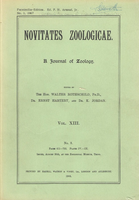 Rothschild, W.; Jordan, K. - A Revision of the American Papilios