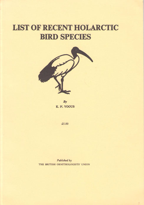 Voous, K.H. - List of Recent Holarctic Bird Species