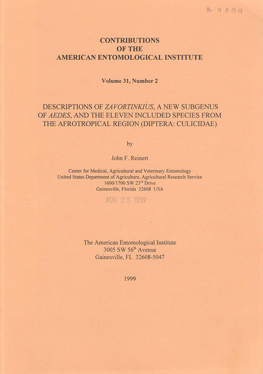 Reinert, J.F. - Descriptions of <i>Zavortinkius</i>, a new subgenus of <i>Aedes</i>, and the eleven included species from the Afrotropical region (Diptera: Culicidae)