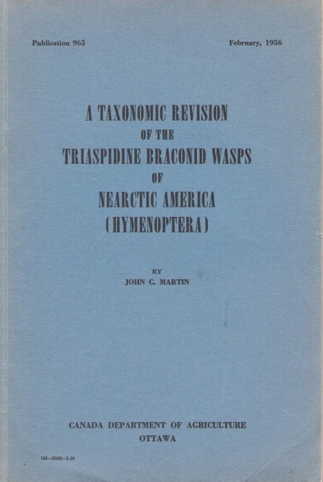 Martin, J.C. - A Taxonomic Revision of the Triaspidine Braconid Wasps of Nearctic America (Hymenoptera)