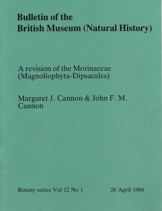 Cannon, M.J.; Cannon, J.F.M. - Revision of the Morinaceae (Magnoliophyta - Dipsacales)