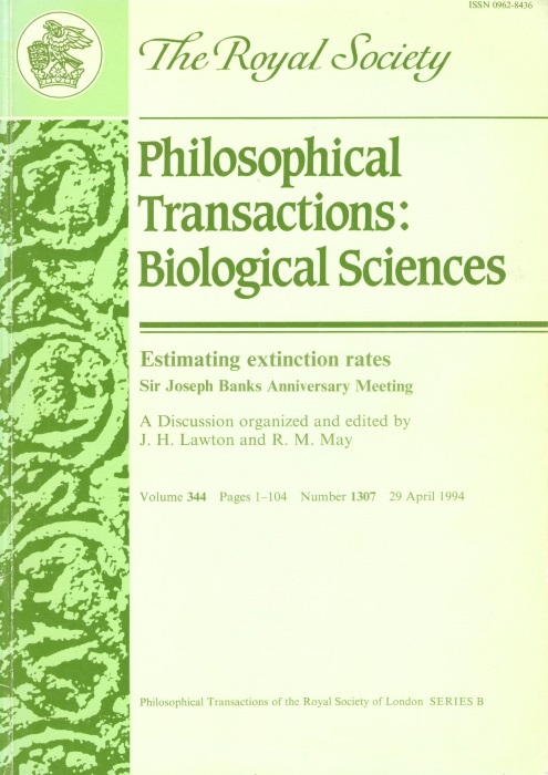Lawton, J.H.; May, R.M. (Eds.) - Estimating Extinction Rates Sir Joseph Banks Anniversary Meeting