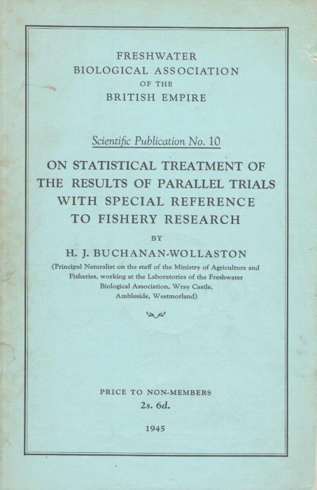 Buchanan-Wollaston, H.J. - On Statistical Treatment of the Results of Parallel Trials with Special Reference to Fishery Research
