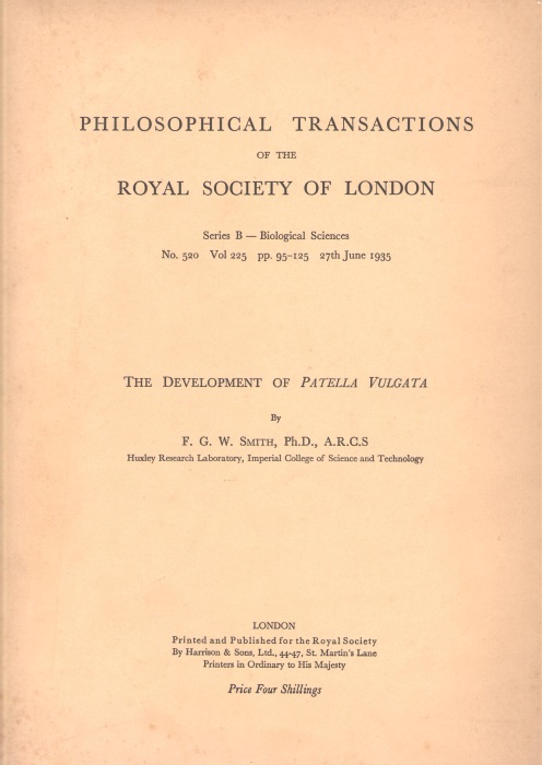 Smith, F.G.W. - The Development of Patella vulgata