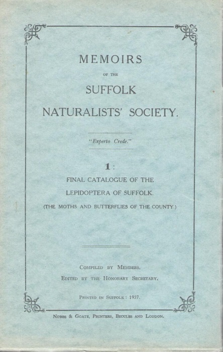Morley, C. (Ed.) - The Lepidoptera of Suffolk