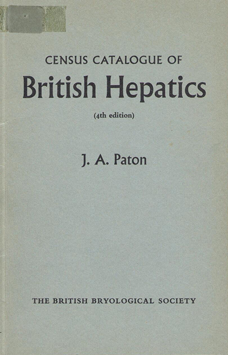 Paton, J.A. - Census Catalogue of British Hepatics