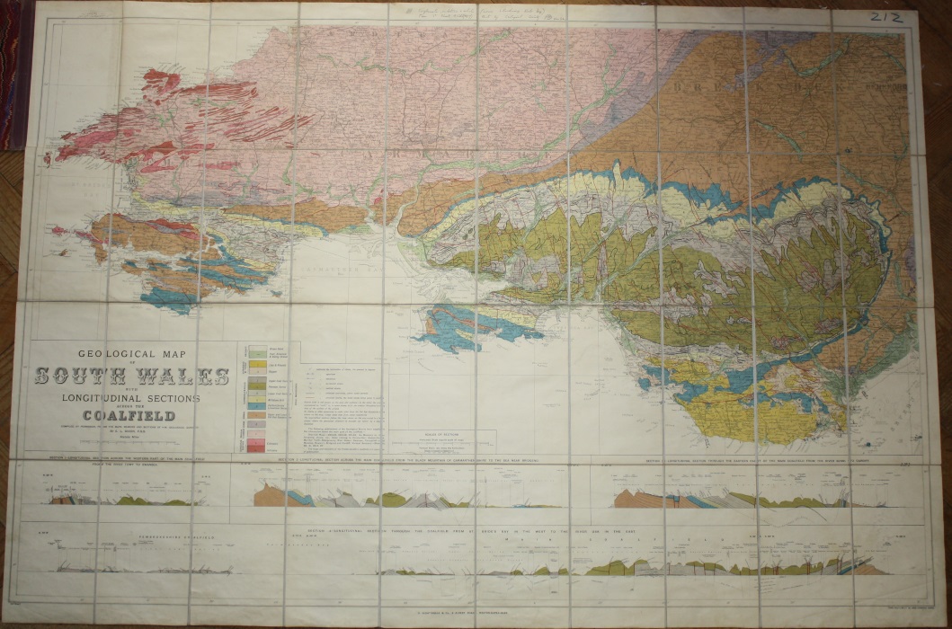 Dixon, E.L. - Geological Map of South Wales with Longitudinal Sections Across the Coalfield