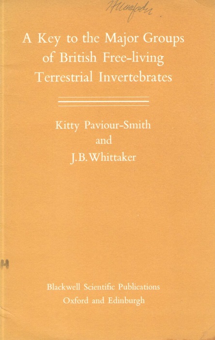 Paviour-Smith, K.; Whittaker, J.B. - A Key to the Major Groups of British Free-Living Terrestrial Invertebrates
