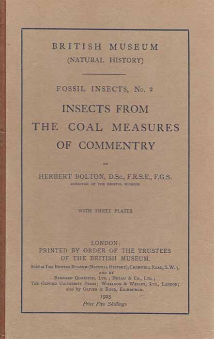 Bolton, H. - Insects from the Coal Measures of Commentry