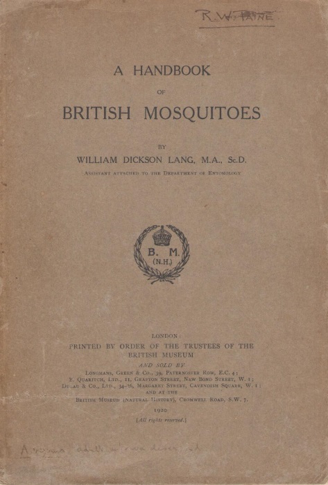 Lang, W.D. - A Handbook of British Mosquitoes