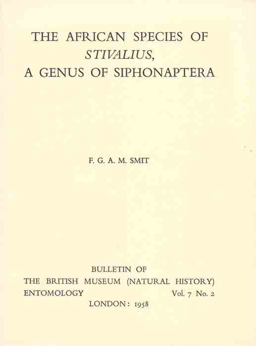 Smit, F.G.A.M. - The African Species of Stivalius, a genus of Siphonaptera