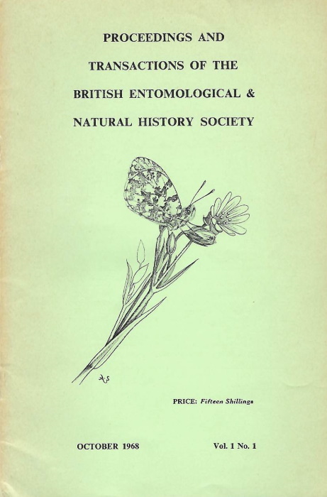  - Proceedings and Transactions of the British Entomological and Natural History Society Vols 1-7 (1968-1975)
