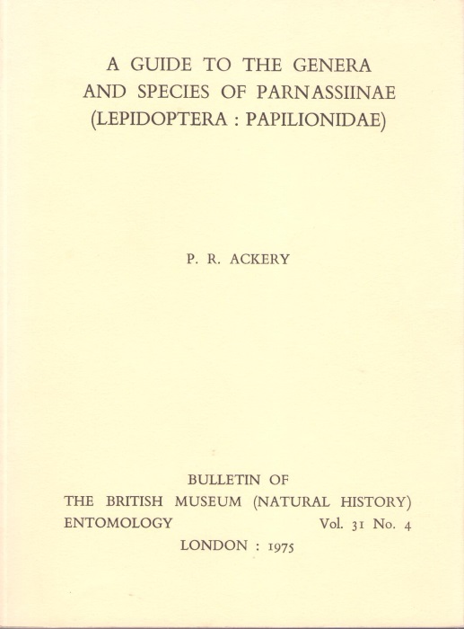 Ackery, P.R. - A guide to the genera and species of Parnassiinae (Lepidoptera: Papilionidae)