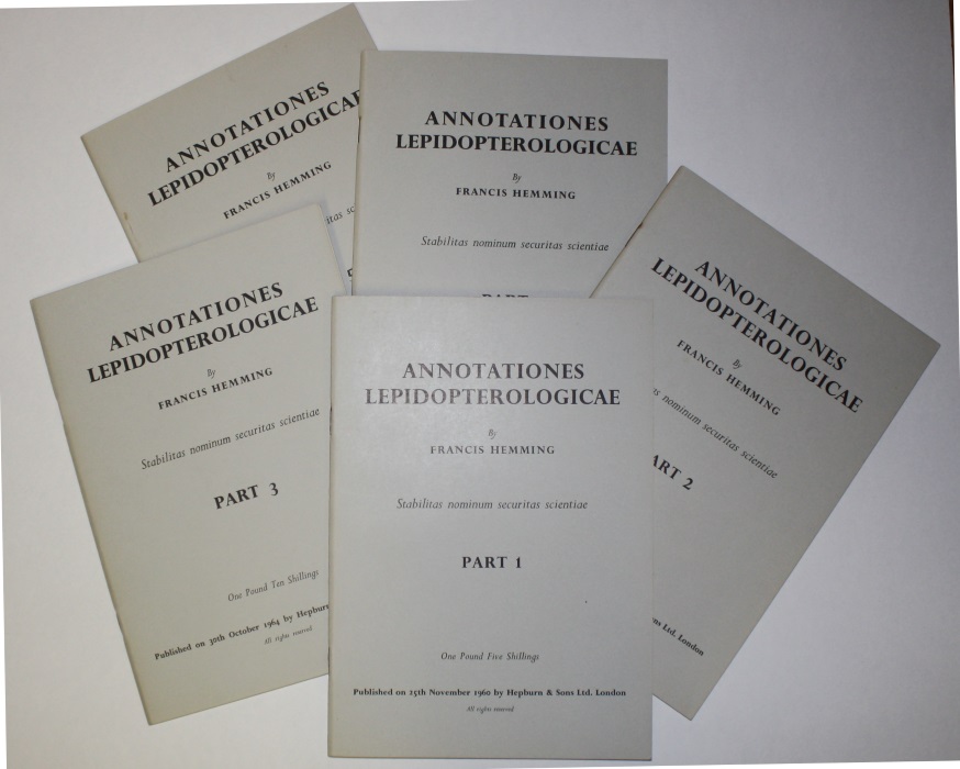 Hemming, F. - Annotationes Lepidopterologicae: Stabilitas nominum securitas scientiae