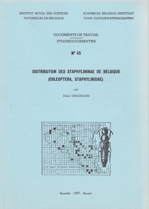 Drugmand, D. - Distribution des Staphylininae de Belgique (Coleoptera, Staphylinidae)