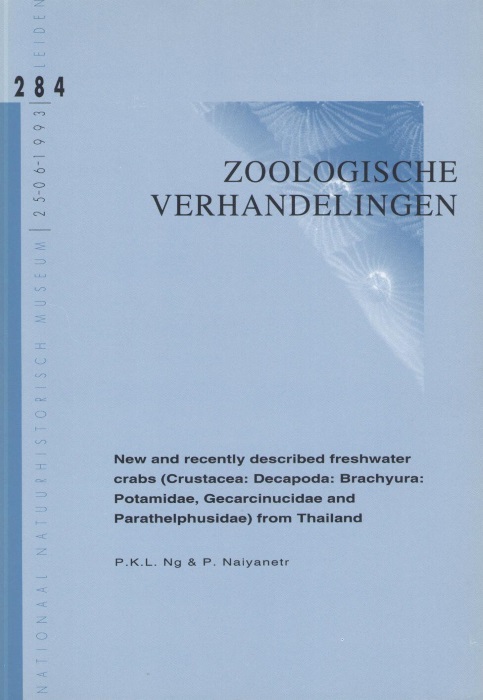 Ng, P.K.L.; Naiyanetr, P. - New and recently described freshwater crabs (Crustacea: Decapoda: Brachyura: Potamidae, Gecarcinucidae and Parathelphusidae) from Thailand