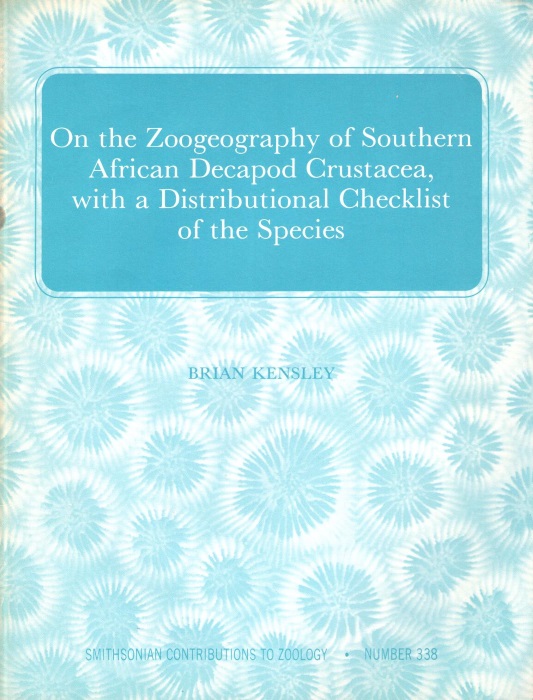 Kensley, B. - On the zoogeography of Southern African decapod crustacea: With a distributional checklist of the species