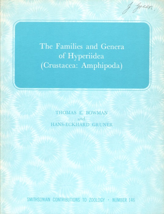 Bowman, T.E.; Gruner, H.-E. - Families and Genera of Hyperiidea (Crustacea: Amphipoda)