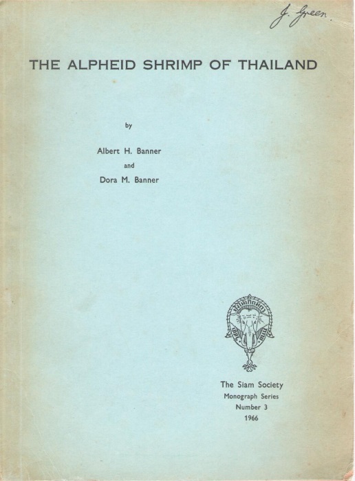 Banner, A.H.; Banner, D.M. - The Alpheid Shrimp of Thailand