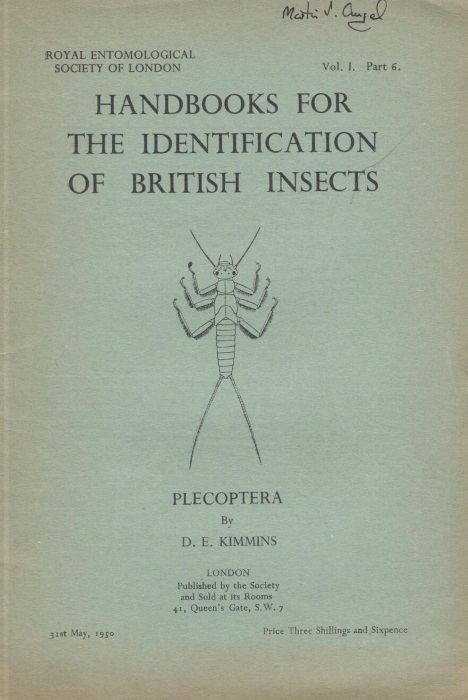 Kimmins, D.E. - Plecoptera  (Handbooks for the Identification of British Insects 1/6)
