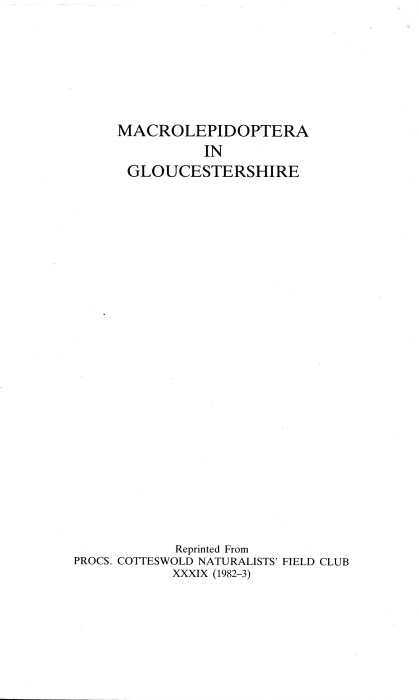 Newton, J.; Meredith, G.H.J. - Macrolepidoptera in Gloucestershire