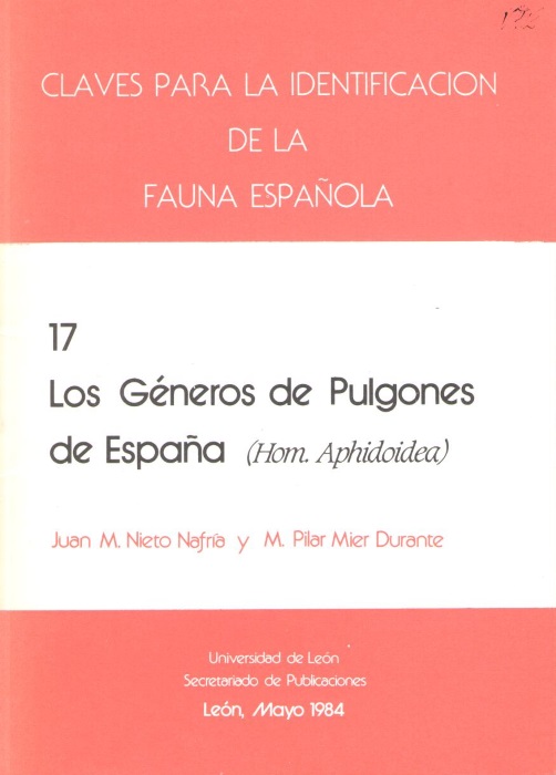 Nieto Nafria, J.M.; Mier Durante, M.P. - Los Gneros de Pulgones de Espaa (Hom. Aphidoidea)