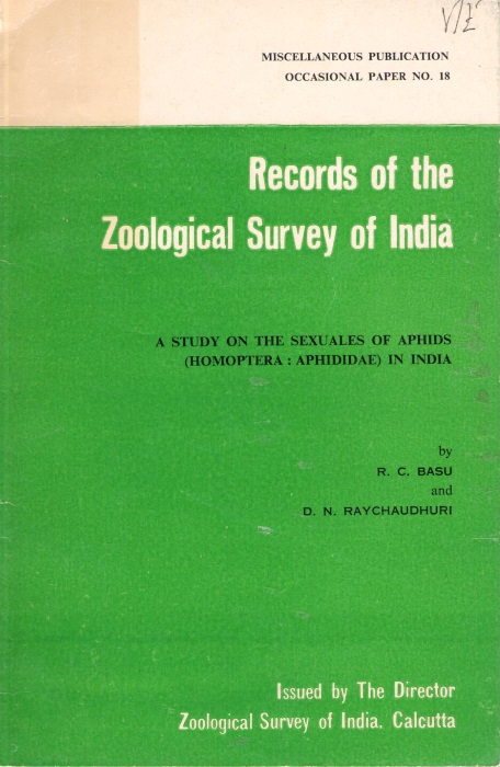 Basu, R.C.; Raychaudhuri, D.N. - A Study on the Sexuales of Aphids (Homoptera: Aphididae) in India