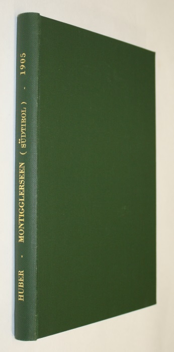 Huber, G. - Monographische Studien im Gebiete der Montigglerseen (Sdtirol) mit besonderer Bercksichtigung ihrer Biologie