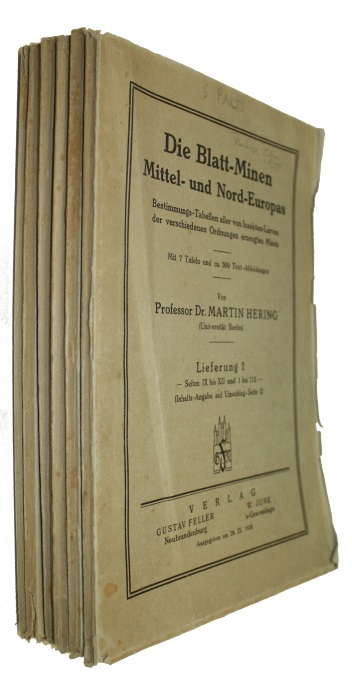 Hering, M. - Die Blatt-Minen Mittel- und Nord-Europas: Bestimmungs-Tabellen aller von Insekten-Larven der verschiedenen Ordnungen erzeugten Minen. Lfg 1-6