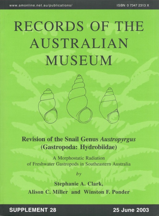Clark, S.A.; Miller, A.C.; Ponder, W.F. - Revision of the Snail Genus Austropyrgus (Gastropoda: Hydrobiidae): A Morphostatic Radiation of Freshwater Gastropods in Southeastern Australia