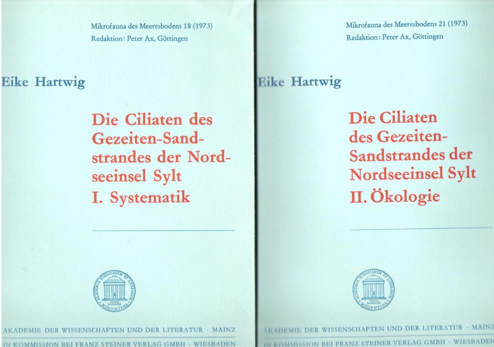 Hartwig, E. - Die Ciliaten des Gezeiten-Sandstrandes der Nordseeinsel Sylt. Vol. I. Systematik [and] II. kologie