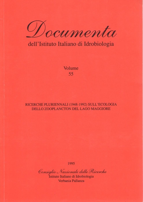 de Bernardi, R.; Canale, C. - Ricerche pluriennali (1948-1992) sull'ecologia dello zooplancton del Lago Maggiore
