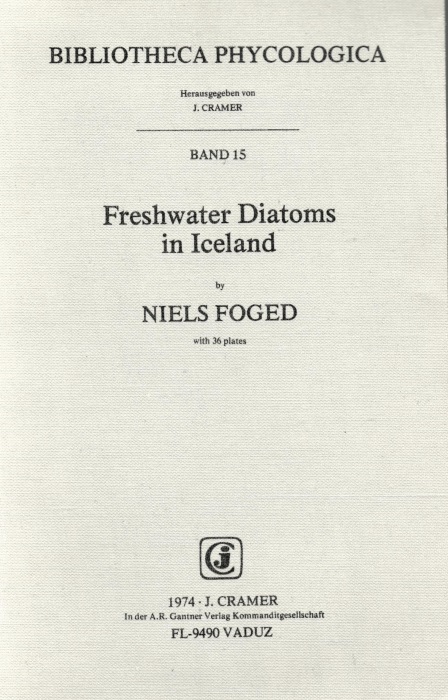 Foged, N. - Freshwater Diatoms in Iceland
