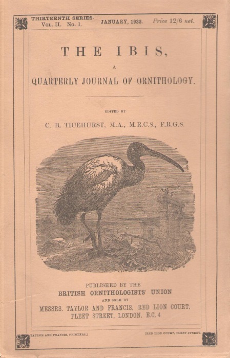  - The Ibis: A Quarterly Journal of Ornithology. Thirteenth Series Vol. II [Vol. 74] (1-3)