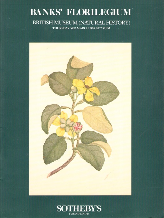  - Bank's Florilegium: A Sale of One Hundred and Twenty Prints for the Benefit of the Banks Alecto Endeavour Fellowship to be administered by the Royal Society in conjunction with British Museum (Natural History)