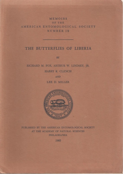 Fox, R.M.; Lindsey, A.W.; Clench, H.K.; Miller, L.D. - The Butterflies of Liberia
